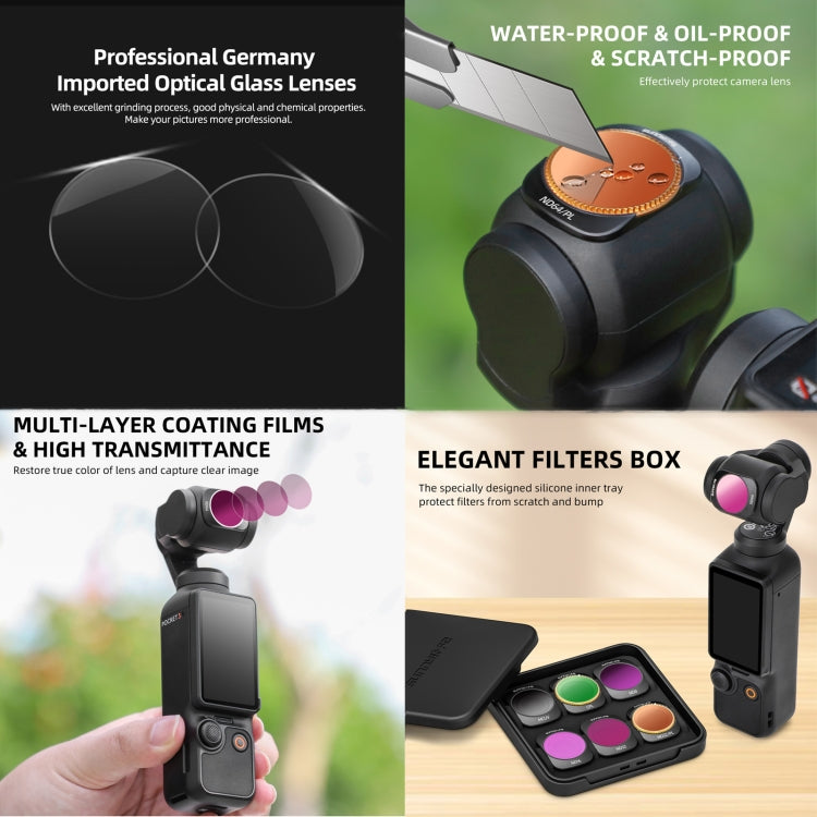 For DJI OSMO Pocket 3 Sunnylife Camera Lens Filter, Filter:4 in 1 ND8/16/32/64 - Lens Accessories by Sunnylife | Online Shopping South Africa | PMC Jewellery | Buy Now Pay Later Mobicred