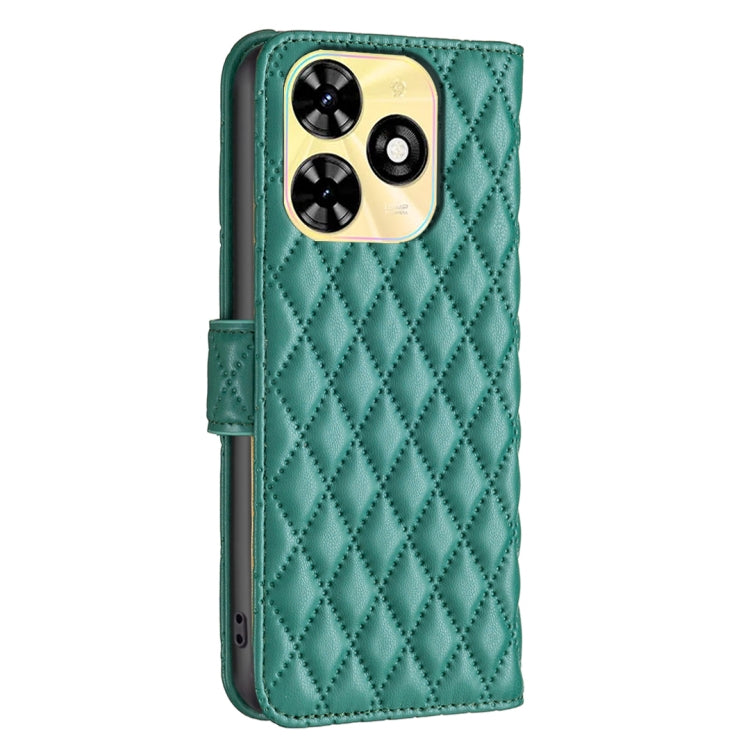 For Tecno Spark Go 2024 / 20C Diamond Lattice Wallet Flip Leather Phone Case(Green) - Tecno Cases by PMC Jewellery | Online Shopping South Africa | PMC Jewellery | Buy Now Pay Later Mobicred