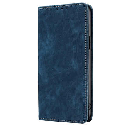 For Motorola Edge 5G 2024 RFID Anti-theft Brush Magnetic Leather Phone Case(Blue) - Motorola Cases by PMC Jewellery | Online Shopping South Africa | PMC Jewellery | Buy Now Pay Later Mobicred