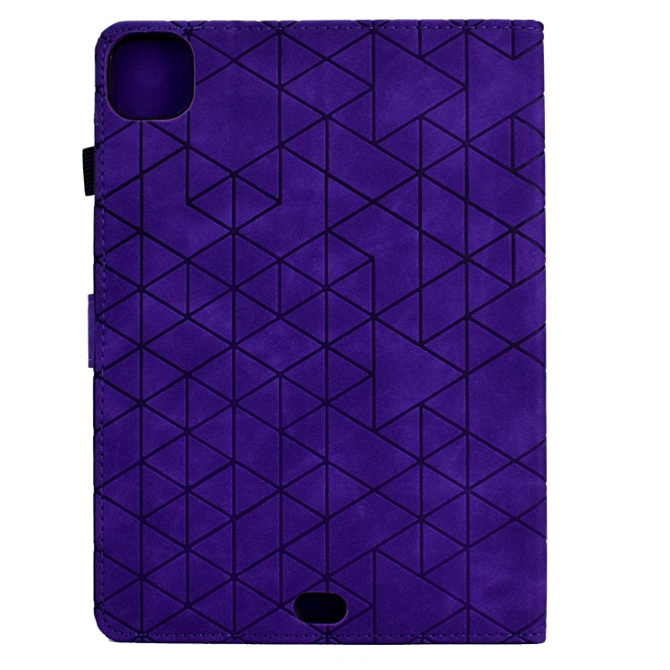 For iPad Pro 11 2024 Rhombus TPU Smart Leather Tablet Case(Purple) - iPad Pro 11 2024 Cases by PMC Jewellery | Online Shopping South Africa | PMC Jewellery | Buy Now Pay Later Mobicred