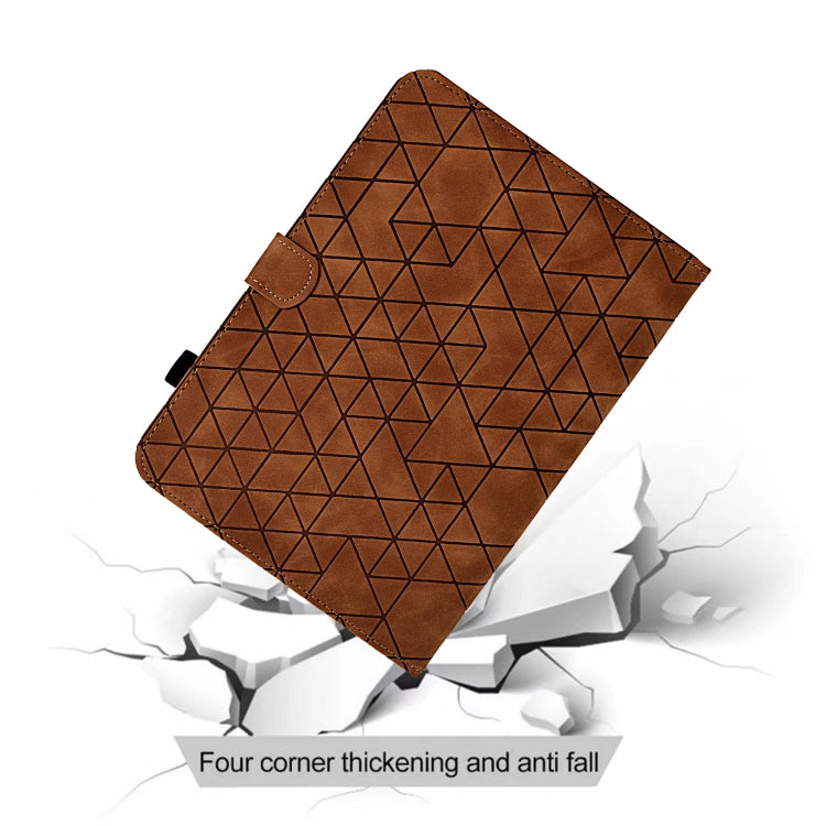 For iPad Pro 11 2024 Rhombus TPU Smart Leather Tablet Case(Brown) - iPad Pro 11 2024 Cases by PMC Jewellery | Online Shopping South Africa | PMC Jewellery | Buy Now Pay Later Mobicred