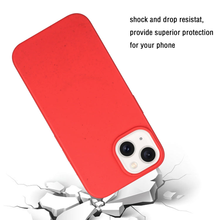 For iPhone 15 Wheat MagSafe Magnetic Straw Material + TPU Phone Case(Red) - iPhone 15 Cases by PMC Jewellery | Online Shopping South Africa | PMC Jewellery