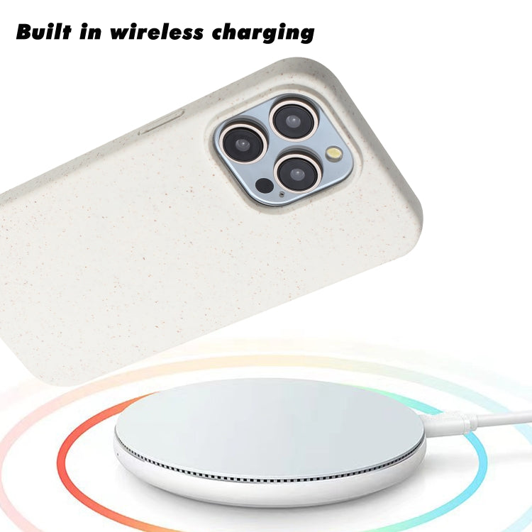 For iPhone 13 Pro Wheat MagSafe Magnetic Straw Material + TPU Phone Case(White) - iPhone 13 Pro Cases by PMC Jewellery | Online Shopping South Africa | PMC Jewellery