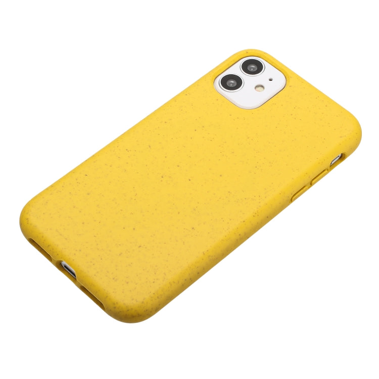 For iPhone 12 Wheat MagSafe Magnetic Straw Material + TPU Phone Case(Yellow) - iPhone 12 / 12 Pro Cases by PMC Jewellery | Online Shopping South Africa | PMC Jewellery