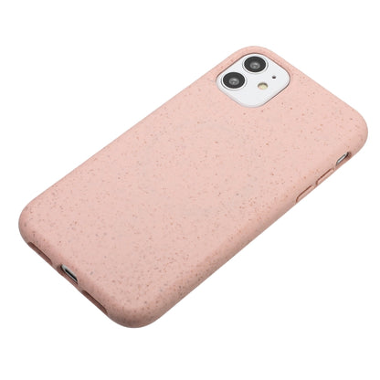 For iPhone 11 Wheat MagSafe Magnetic Straw Material + TPU Phone Case(Pink) - iPhone 11 Cases by PMC Jewellery | Online Shopping South Africa | PMC Jewellery