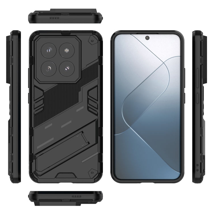 For Xiaomi 14 Pro 5G Punk Armor 2 in 1 PC + TPU Phone Case with Holder(Black) - 14 Pro Cases by PMC Jewellery | Online Shopping South Africa | PMC Jewellery | Buy Now Pay Later Mobicred