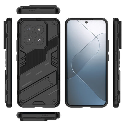 For Xiaomi 14 Pro 5G Punk Armor 2 in 1 PC + TPU Phone Case with Holder(Black) - 14 Pro Cases by PMC Jewellery | Online Shopping South Africa | PMC Jewellery | Buy Now Pay Later Mobicred