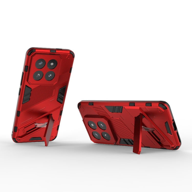 For Xiaomi 14 Pro 5G Punk Armor 2 in 1 PC + TPU Phone Case with Holder(Red) - 14 Pro Cases by PMC Jewellery | Online Shopping South Africa | PMC Jewellery | Buy Now Pay Later Mobicred