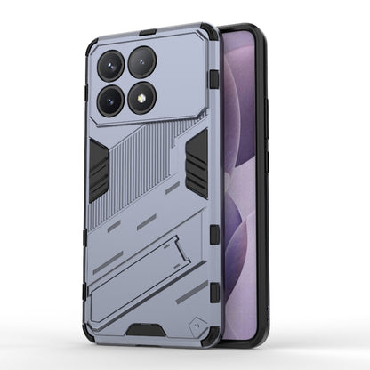 For Xiaomi Redmi K70 5G Punk Armor 2 in 1 PC + TPU Phone Case with Holder(Grey) - K70 Cases by PMC Jewellery | Online Shopping South Africa | PMC Jewellery | Buy Now Pay Later Mobicred