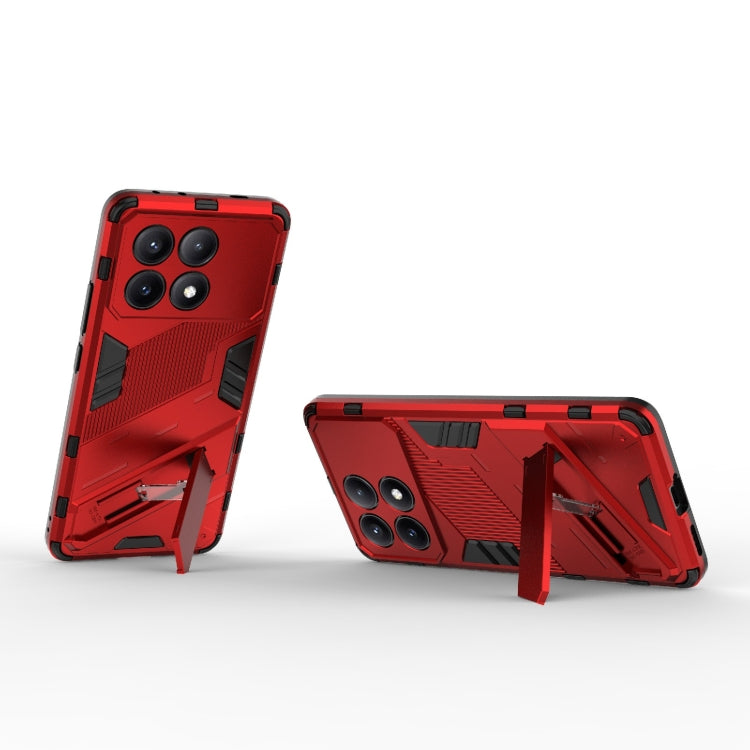 For Xiaomi Redmi K70E 5G Punk Armor 2 in 1 PC + TPU Phone Case with Holder(Red) - K70E Cases by PMC Jewellery | Online Shopping South Africa | PMC Jewellery