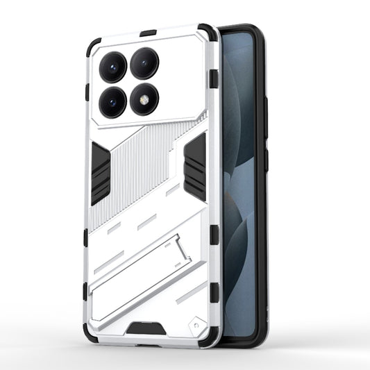 For Xiaomi Redmi K70E 5G Punk Armor 2 in 1 PC + TPU Phone Case with Holder(White) - K70E Cases by PMC Jewellery | Online Shopping South Africa | PMC Jewellery | Buy Now Pay Later Mobicred