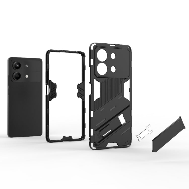 For Xiaomi Redmi Note 13R Pro 5G Punk Armor 2 in 1 PC + TPU Phone Case with Holder(Green) - Xiaomi Cases by PMC Jewellery | Online Shopping South Africa | PMC Jewellery | Buy Now Pay Later Mobicred