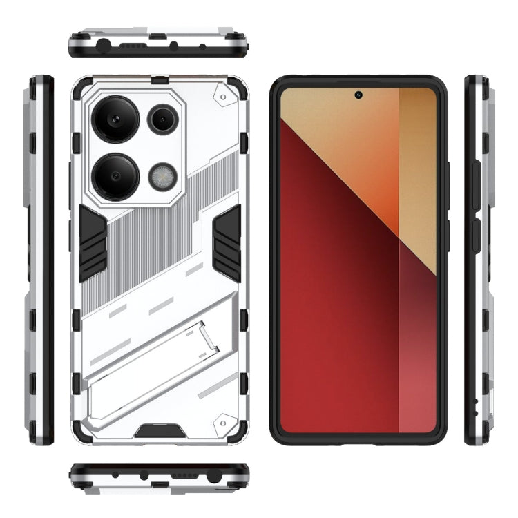 For Xiaomi Redmi Note 13 Pro 4G Global Punk Armor 2 in 1 PC + TPU Phone Case with Holder(White) - Note 13 Pro Cases by PMC Jewellery | Online Shopping South Africa | PMC Jewellery | Buy Now Pay Later Mobicred