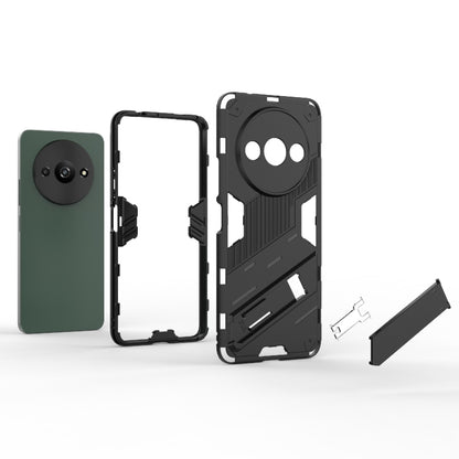 For Xiaomi Redmi A3 4G Global Punk Armor 2 in 1 PC + TPU Phone Case with Holder(Red) - Xiaomi Cases by PMC Jewellery | Online Shopping South Africa | PMC Jewellery | Buy Now Pay Later Mobicred