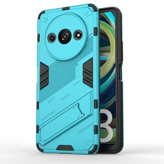 For Xiaomi Redmi A3 4G Global Punk Armor 2 in 1 PC + TPU Phone Case with Holder(Blue) - Xiaomi Cases by PMC Jewellery | Online Shopping South Africa | PMC Jewellery | Buy Now Pay Later Mobicred