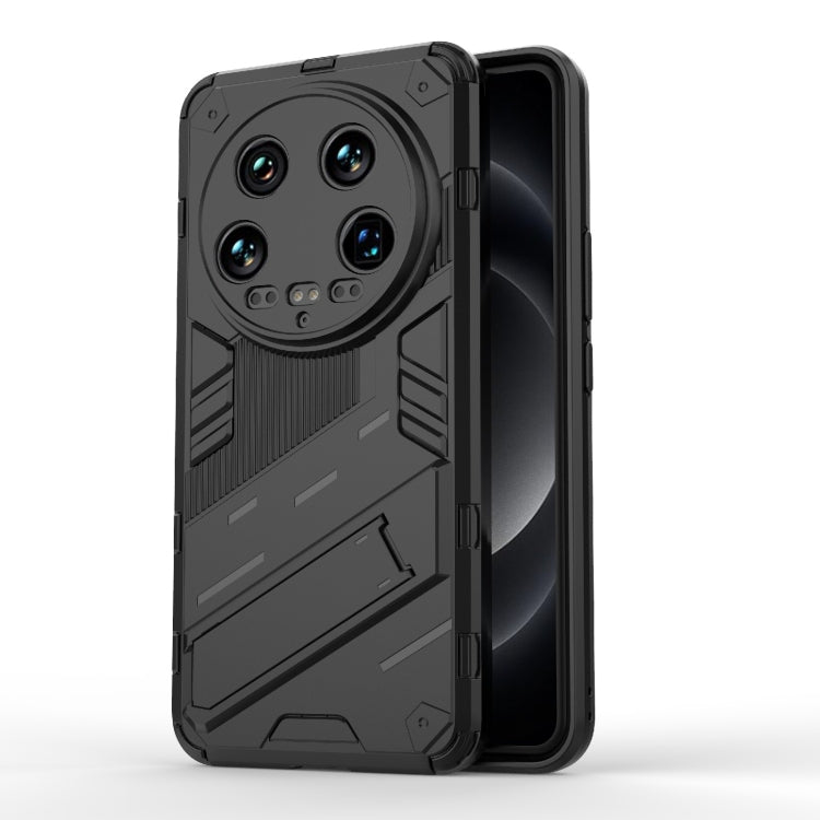 For Xiaomi 14 Ultra 5G Punk Armor 2 in 1 PC + TPU Phone Case with Holder(Black) - 14 Ultra Cases by PMC Jewellery | Online Shopping South Africa | PMC Jewellery | Buy Now Pay Later Mobicred