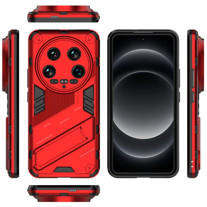 For Xiaomi 14 Ultra 5G Punk Armor 2 in 1 PC + TPU Phone Case with Holder(Red) - 14 Ultra Cases by PMC Jewellery | Online Shopping South Africa | PMC Jewellery | Buy Now Pay Later Mobicred