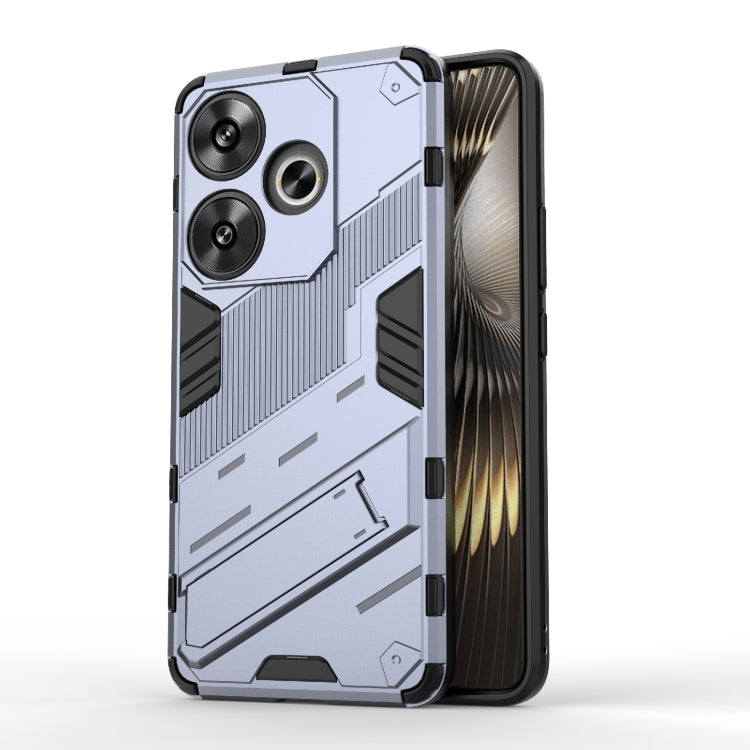 For Xiaomi Redmi Turbo 3 5G Punk Armor 2 in 1 PC + TPU Phone Case with Holder(Grey) - Xiaomi Cases by PMC Jewellery | Online Shopping South Africa | PMC Jewellery | Buy Now Pay Later Mobicred