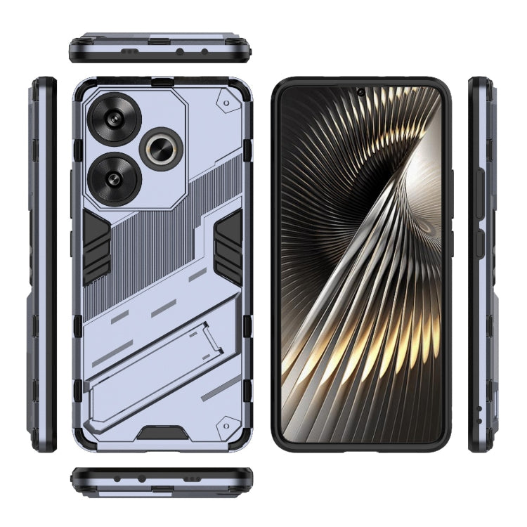 For Xiaomi Redmi Turbo 3 5G Punk Armor 2 in 1 PC + TPU Phone Case with Holder(Grey) - Xiaomi Cases by PMC Jewellery | Online Shopping South Africa | PMC Jewellery | Buy Now Pay Later Mobicred