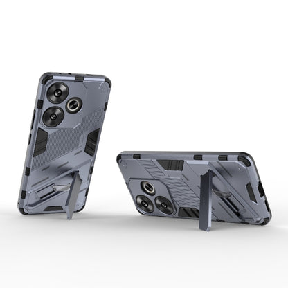 For Xiaomi Redmi Turbo 3 5G Punk Armor 2 in 1 PC + TPU Phone Case with Holder(Grey) - Xiaomi Cases by PMC Jewellery | Online Shopping South Africa | PMC Jewellery | Buy Now Pay Later Mobicred