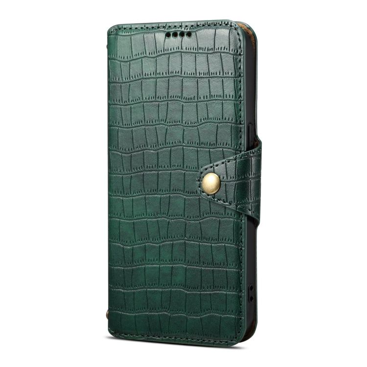 For Samsung Galaxy S24 5G Denior Crocodile Texture Oil Edge Leather Phone Case(Green) - Galaxy S24 5G Cases by Denior | Online Shopping South Africa | PMC Jewellery | Buy Now Pay Later Mobicred