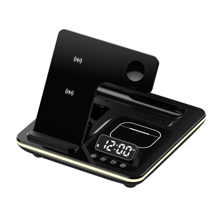 A93 15W 5 in 1 Multifunctional Foldable Wireless Charger Desktop Phone Stand(Black) - Wireless Charger by PMC Jewellery | Online Shopping South Africa | PMC Jewellery | Buy Now Pay Later Mobicred