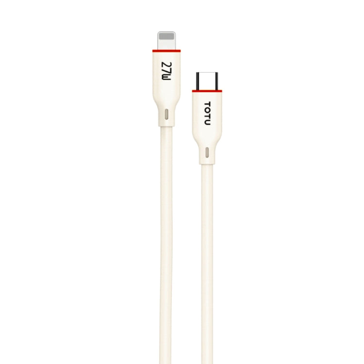 TOTU CB-6-PD 27W USB-C / Type-C to 8 Pin Silicone Data Cable, Length: 1m(Beige) - 2 in 1 Cable by TOTUDESIGN | Online Shopping South Africa | PMC Jewellery | Buy Now Pay Later Mobicred