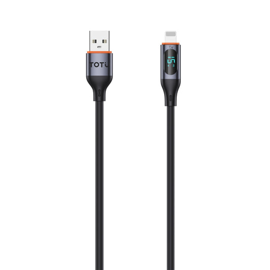 TOTU CB-7-L 15W USB to 8 Pin Digital Display Fast Charging Silicone Cable, Length: 1m(Black) - Normal Style Cable by TOTUDESIGN | Online Shopping South Africa | PMC Jewellery | Buy Now Pay Later Mobicred