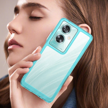 For OPPO A79 5G Colorful Series Acrylic Hybrid TPU Phone Case(Transparent Blue) - OPPO Cases by PMC Jewellery | Online Shopping South Africa | PMC Jewellery