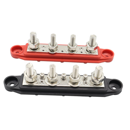 CP-4018 M10+M8 Power Distribution Block Terminal Studs Set with Terminals(Black + Red) - Booster Cable & Clip by PMC Jewellery | Online Shopping South Africa | PMC Jewellery | Buy Now Pay Later Mobicred