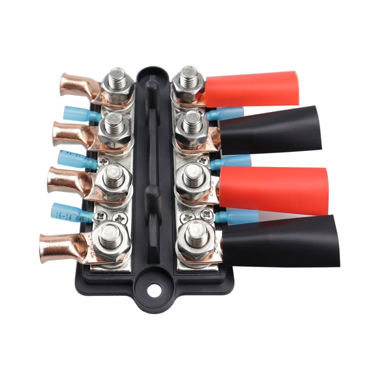 CP-4063 Double Row M10 Power Distribution Block Terminal Studs with Terminals(Black) - Booster Cable & Clip by PMC Jewellery | Online Shopping South Africa | PMC Jewellery | Buy Now Pay Later Mobicred