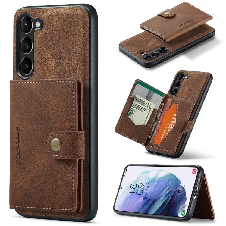 For Samsung Galaxy S24 5G JEEHOOD J01 Retro Magnetic Detachable Wallet Phone Case(Brown) - Galaxy S24 5G Cases by JEEHOOD | Online Shopping South Africa | PMC Jewellery | Buy Now Pay Later Mobicred