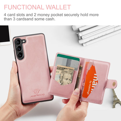 For Samsung Galaxy S24+ 5G JEEHOOD J01 Retro Magnetic Detachable Wallet Phone Case(Pink) - Galaxy S24+ 5G Cases by JEEHOOD | Online Shopping South Africa | PMC Jewellery | Buy Now Pay Later Mobicred