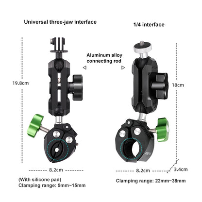 RUIGPRO Crab Clamp Action Camera Bracket 1/4 Ball Head Mount - Holder by RUIGPRO | Online Shopping South Africa | PMC Jewellery | Buy Now Pay Later Mobicred