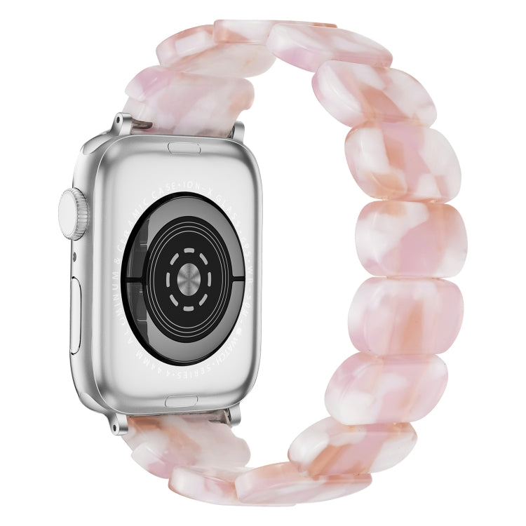 For Apple Watch Series 9 45mm Stretch Rope Resin Watch Band(Pink) - Watch Bands by PMC Jewellery | Online Shopping South Africa | PMC Jewellery