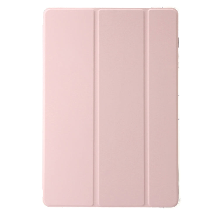 For Huawei Matepad 11 Pro 2024 Clear Acrylic 3-Fold Leather Tablet Case(Pink) - Huawei by PMC Jewellery | Online Shopping South Africa | PMC Jewellery | Buy Now Pay Later Mobicred