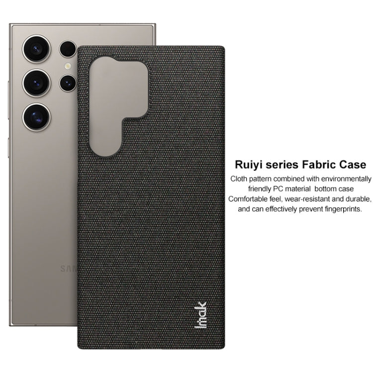 For Samsung Galaxy S24 Ultra 5G imak Ruiyi Series Cloth Texture PU + PC Phone Case(Dark Grey) - Galaxy S24 Ultra 5G Cases by imak | Online Shopping South Africa | PMC Jewellery | Buy Now Pay Later Mobicred