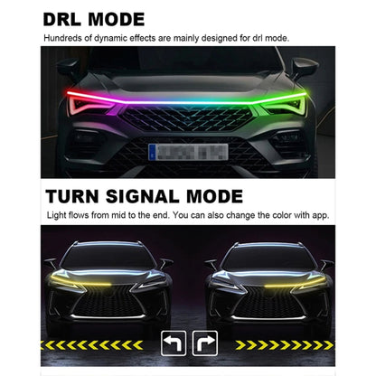 Car Startup Scan Through Hood LED Daytime Running Atmosphere Light, APP Control, Length:1.2m(Symphony) - Running Lights by PMC Jewellery | Online Shopping South Africa | PMC Jewellery | Buy Now Pay Later Mobicred