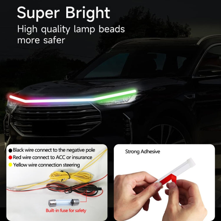 Car Startup Scan Through Hood LED Daytime Running Atmosphere Light, APP Control, Length:1.5m(Symphony) - Running Lights by PMC Jewellery | Online Shopping South Africa | PMC Jewellery