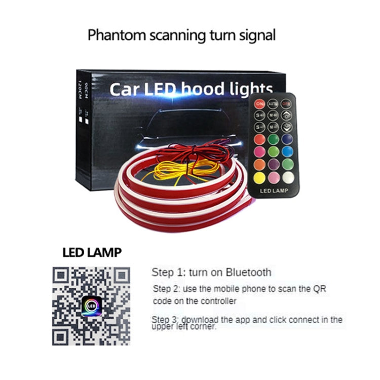 Car Startup Scan Through Hood LED Daytime Running Atmosphere Light, APP Control, Length:1.8m(Symphony) - Running Lights by PMC Jewellery | Online Shopping South Africa | PMC Jewellery | Buy Now Pay Later Mobicred