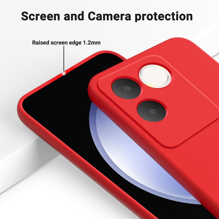 For vivo T2 Pro/S17e/iQOO Z7 Pro Solid Color Liquid Silicone Dropproof Full Coverage Protective Case(Red) - vivo Cases by PMC Jewellery | Online Shopping South Africa | PMC Jewellery