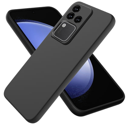 For vivo S18 / S18 Pro / V30 / V30 Pro Solid Color Liquid Silicone Dropproof Full Coverage Protective Case(Black) - S18 Cases by PMC Jewellery | Online Shopping South Africa | PMC Jewellery