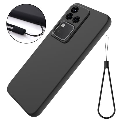 For vivo S18 / S18 Pro / V30 / V30 Pro Solid Color Liquid Silicone Dropproof Full Coverage Protective Case(Black) - S18 Cases by PMC Jewellery | Online Shopping South Africa | PMC Jewellery