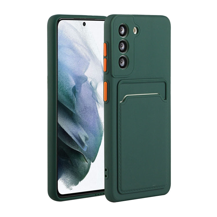 For Samsung Galaxy S24 5G / S25 5G Card Slot Design Shockproof TPU Phone Case(Dark Green) - Galaxy S24 5G Cases by PMC Jewellery | Online Shopping South Africa | PMC Jewellery | Buy Now Pay Later Mobicred