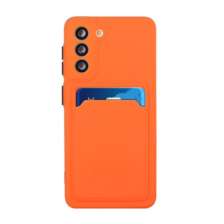 For Samsung Galaxy S24 5G / S25 5G Card Slot Design Shockproof TPU Phone Case(Orange) - Galaxy S24 5G Cases by PMC Jewellery | Online Shopping South Africa | PMC Jewellery | Buy Now Pay Later Mobicred