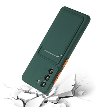 For Samsung Galaxy S24+ / S25+ Card Slot Design Shockproof TPU Phone Case(Dark Green) - Galaxy S24+ 5G Cases by PMC Jewellery | Online Shopping South Africa | PMC Jewellery | Buy Now Pay Later Mobicred