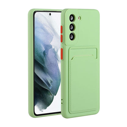 For Samsung Galaxy S24+ / S25+ Card Slot Design Shockproof TPU Phone Case(Matcha Green) - Galaxy S24+ 5G Cases by PMC Jewellery | Online Shopping South Africa | PMC Jewellery | Buy Now Pay Later Mobicred