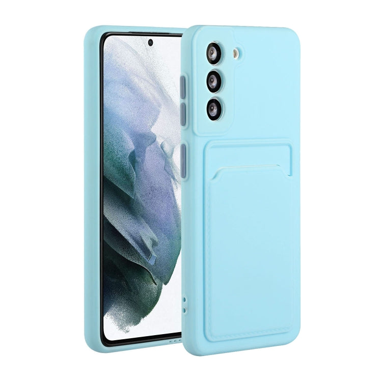 For Samsung Galaxy S24+ / S25+ Card Slot Design Shockproof TPU Phone Case(Sky Blue) - Galaxy S24+ 5G Cases by PMC Jewellery | Online Shopping South Africa | PMC Jewellery | Buy Now Pay Later Mobicred