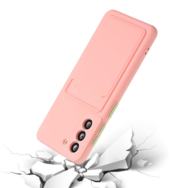 For Samsung Galaxy S24+ / S25+ Card Slot Design Shockproof TPU Phone Case(Pink) - Galaxy S24+ 5G Cases by PMC Jewellery | Online Shopping South Africa | PMC Jewellery | Buy Now Pay Later Mobicred