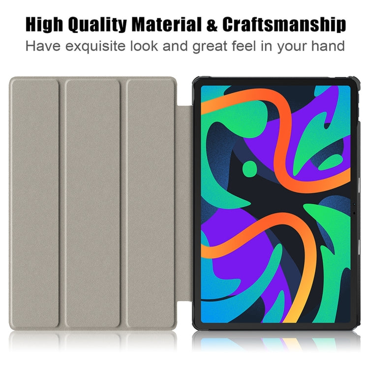 For Lenovo Tab M11/ Xiaoxin Pad 11 2024 Custer Coloured Drawing 3-folding Leather Smart Tablet Case(Graffiti) - Lenovo by PMC Jewellery | Online Shopping South Africa | PMC Jewellery | Buy Now Pay Later Mobicred